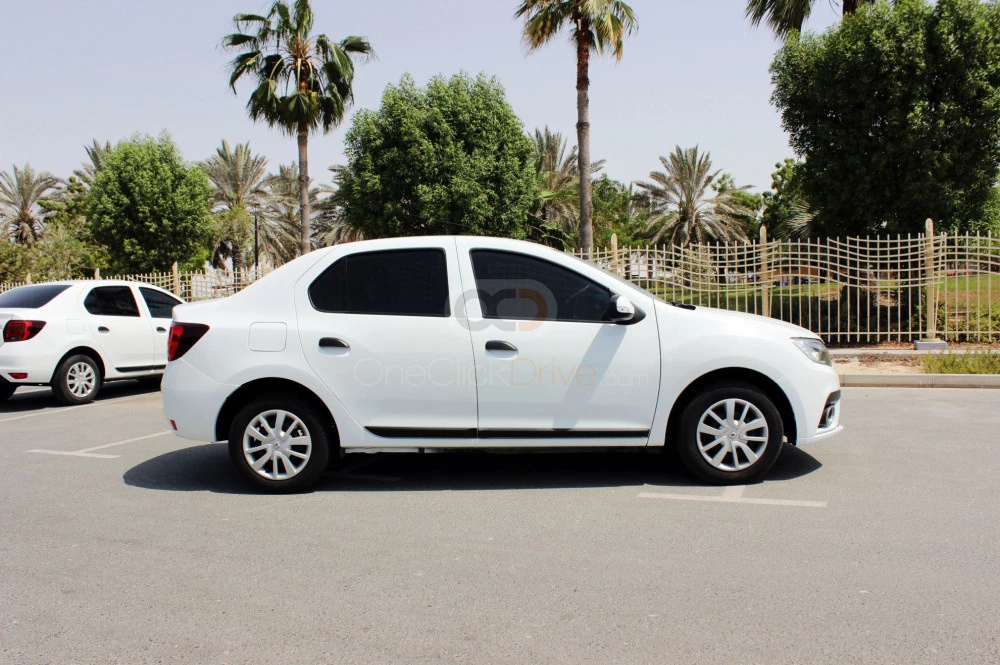 White Renault Symbol 2020 for rent in Abu Dhabi 2